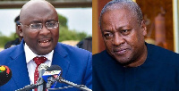 John Dramani Mahama (L) and Dr Mahamudu Bawumia