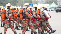 Ghana National Fire Service officers captured in a photo