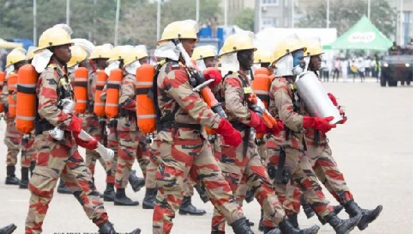 Personnel of the Ghana National Fire Service