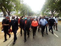 Some Minority MPs marching to the EC headquarters