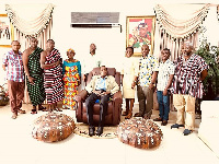 Daasebre Prof. Oti Boateng with members of the committee