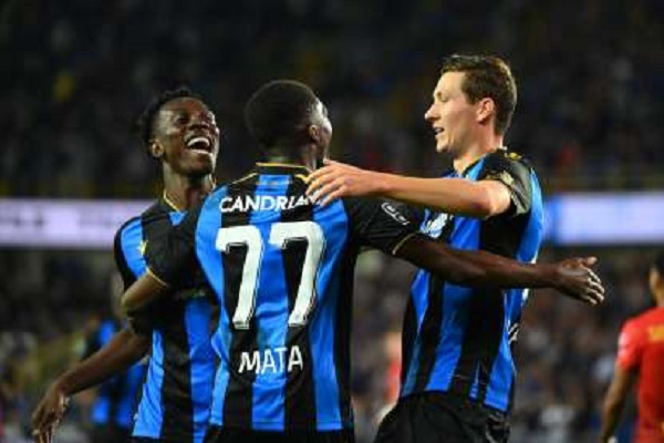 Ghana international, Kamal Sowah and his Club Brugge teammates