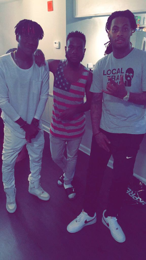 Waka Flocka (far right), Stonebwoy (L)