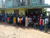 File photo of registrants at a centre