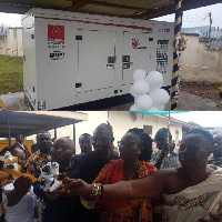 The 110 Kilovolts generator that was donated the Worawora Hospitla