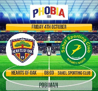 Hearts will play Sahel at Pobiman on Friday