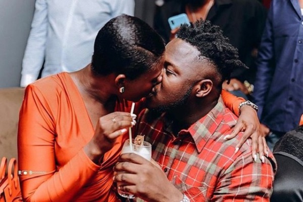 Medikal kissing Fella Makafui