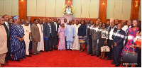 Bawumia in a group photo with Nigerian business leaders