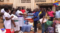 The team donated a number of items to the hospital