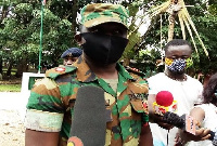 Major Bright Basuglo, chief instructor at the Achiase jungle warfare school