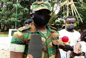 Major Bright Basuglo, chief instructor at the Achiase jungle warfare school