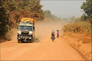 A dusty road in rural Ghana | File photo