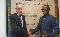 Environmental Affairs Officer, Neil Pratt and Climate Change Envoy, Samuel Dotse