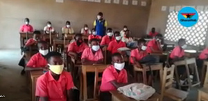 Students pictured in their classroom