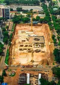 Aerial view of Ghana's National Cathedral