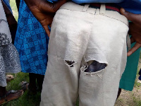 Pupils in the West Akyem Municipality worn tattered uniforms to school