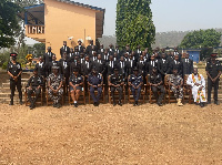 Newly inducted policemen in Ho