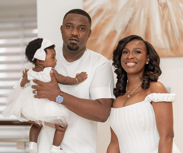 Actor John Dumelo, wife and daughter