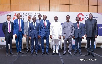 Dr. Bawumia with some business executives at the 2018 African Sovereign Wealth Funds summit