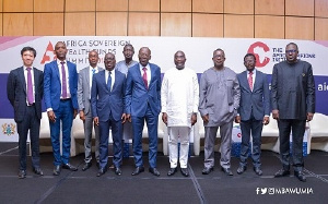 Dr. Bawumia with some business executives at the 2018 African Sovereign Wealth Funds summit