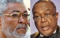 Former President Jerry John Rawlings (l), Victor Smith (r)