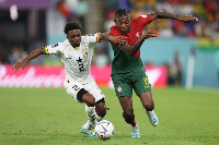 Tariq Lamptey in action for the Black Stars