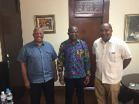 Chris Addy-Nayo(middle) in a pose with Peter Phillips and Julian Robinson