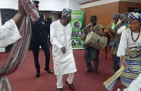 Speaker Alban Bagbin dancing