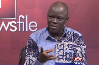 Samson Lardy Anyenini, is host for Joynews' Newsfile program