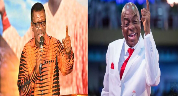 [L-R]: Dr. Mensah Otabil; Bishop Oyedepo