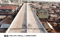 A shot of the Tamale Interchange that is nearing completion