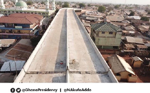 A shot of the Tamale Interchange that is nearing completion