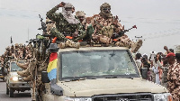 Chadian soldiers as dem dey return from di warfront