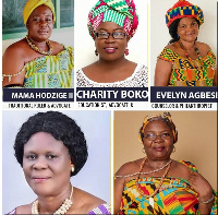 The five women who were honoured for their works in the Volta Region