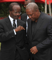 File Photo: Dr. Paa Kwesi Nduom with Mahama in a chat