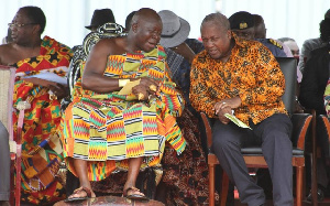 Asantehene Otumfuo Osei Tutu II and President Mahama