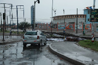 Monday’s downpour collapses billboards in Accra