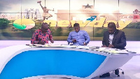 Sammy Gyamfi (M) and Nana Damoah (R) on New Day hosted by Bright Nana Amfoh (L)