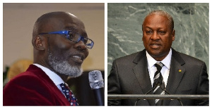 Gabby Asare Otchere-Darko (right), John Dramani Mahama (left)