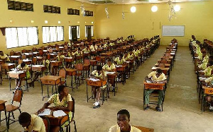 File photo: Students seated for BECE