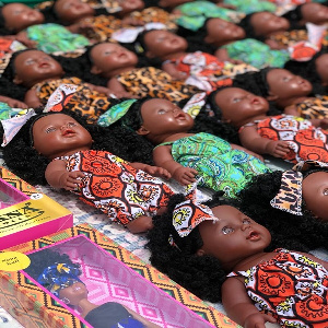 Some of the black dolls gifted to the young girls today