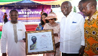 Kufuor was presented with a citation to mark his 79th Birthday