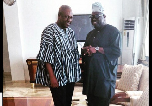 President John Mahama with Dele Momodu