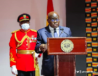 President Nana Akufo-Addo speaking in Parliament