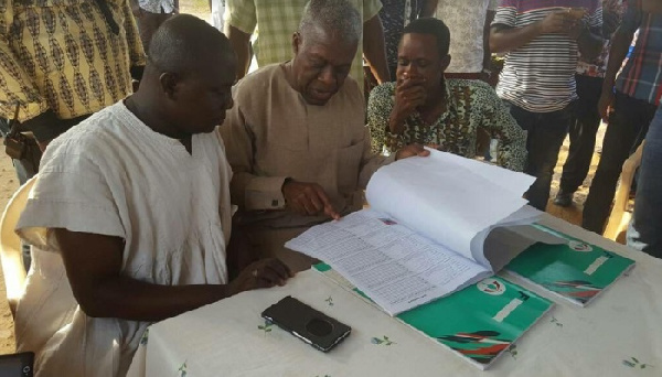 Former Vice President Kwesi Amissah-Arthur at the registration center