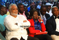 Former President Jerry John Rawlings and his wife Nana Konadu Agyemang Rawlings