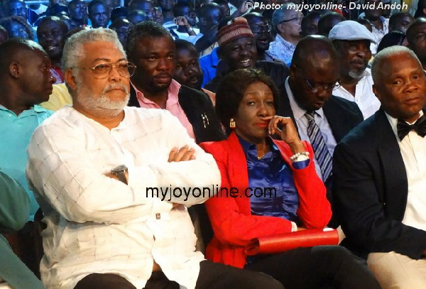 Former President Jerry John Rawlings and his wife Nana Konadu Agyemang Rawlings