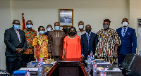 Bernice Ann-Deh-Kumah with the national ambassadors of the Folklore Board