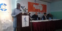 President of Corrosion Institute Ghana Mr Patrick Eshun spoke at the event