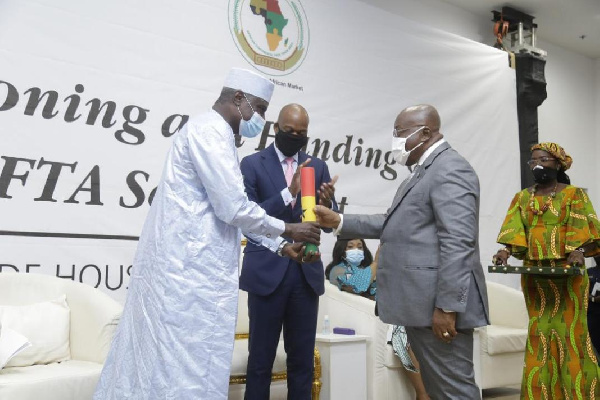 President Nana Addo Dankwa Akufo-Addo at the opening of AfCTA secretariat